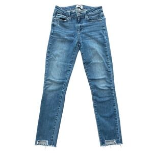 Paige Syline Ankle Peg Jeans Denim Medium Wash Size 28